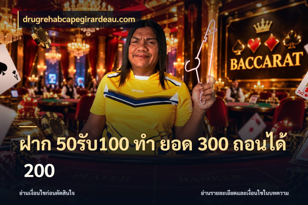 ฝาก 50รับ100 ทํา ยอด 300 ถอนได้ 200 โปรกับเกมที่ชอบเลือกให้ตรงสไตล์ ในมุม drugrehabcapegirardeau.com
