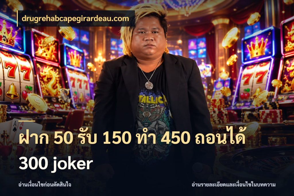 ฝาก 50 รับ 150 ทํา 450 ถอนได้ 300 joker drugrehabcapegirardeau.com สายโบนัสเลือกจังหวะสนุกได้อย่างไร