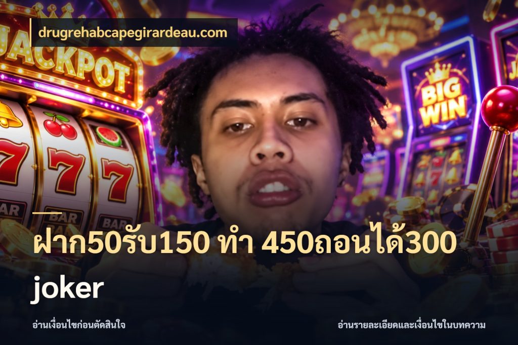 ฝาก50รับ150 ทํา 450ถอนได้300 joker โปรกับเกมที่ชอบเลือกให้ตรงสไตล์ ในมุม drugrehabcapegirardeau.com