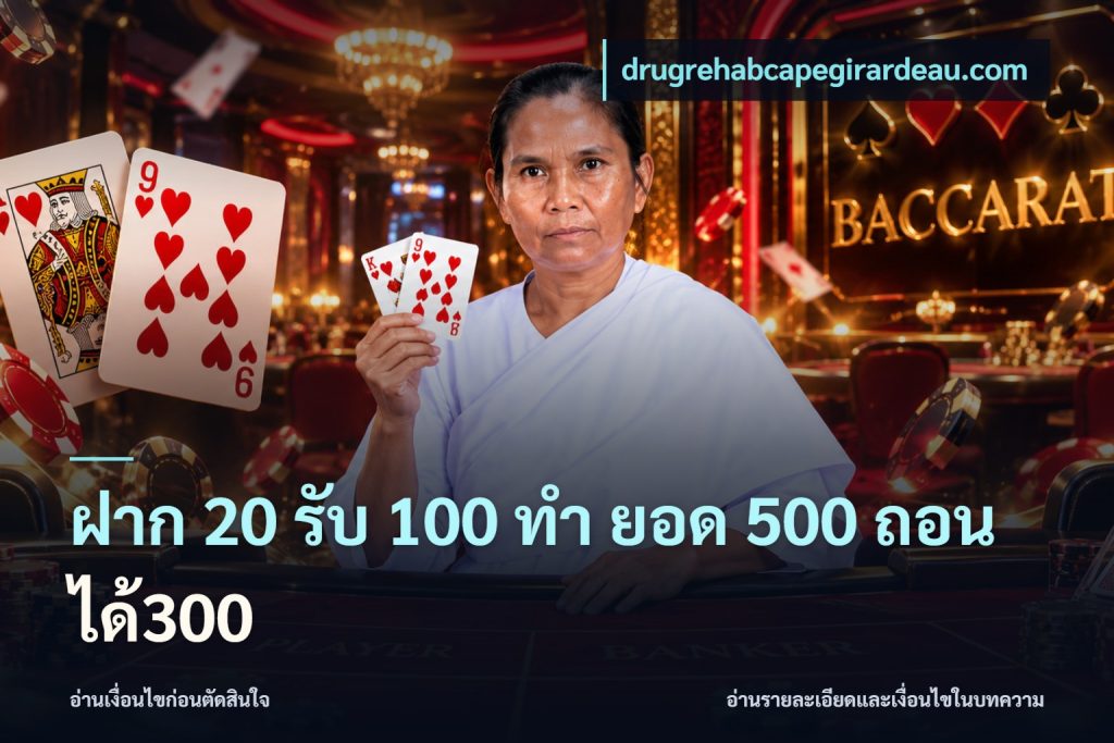 ฝาก 20 รับ 100 ทํา ยอด 500 ถอนได้300