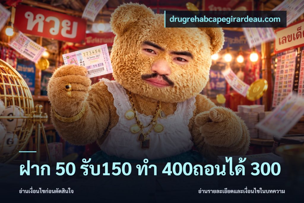 ฝาก 50 รับ150 ทํา 400ถอนได้ 300
